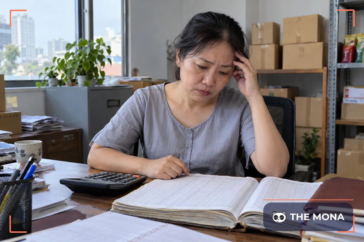 Chủ nhà phân phối đau đầu bên sổ công nợ và máy tính bỏ túi