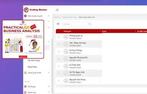 Màn hình dự án MONA làm cho Coding Mentor