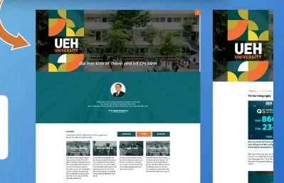 Màn hình dự án MONA làm cho UEH, Đại học Kinh tế TP.HCM