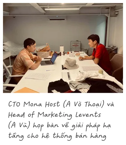 Họp với khách về hệ thống bán hàng