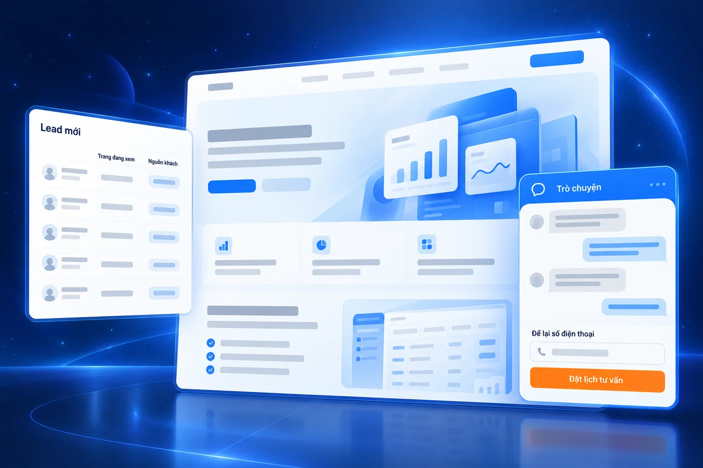 Bảng quản trị chatbot minh hoạ của Viết chatbot trực website