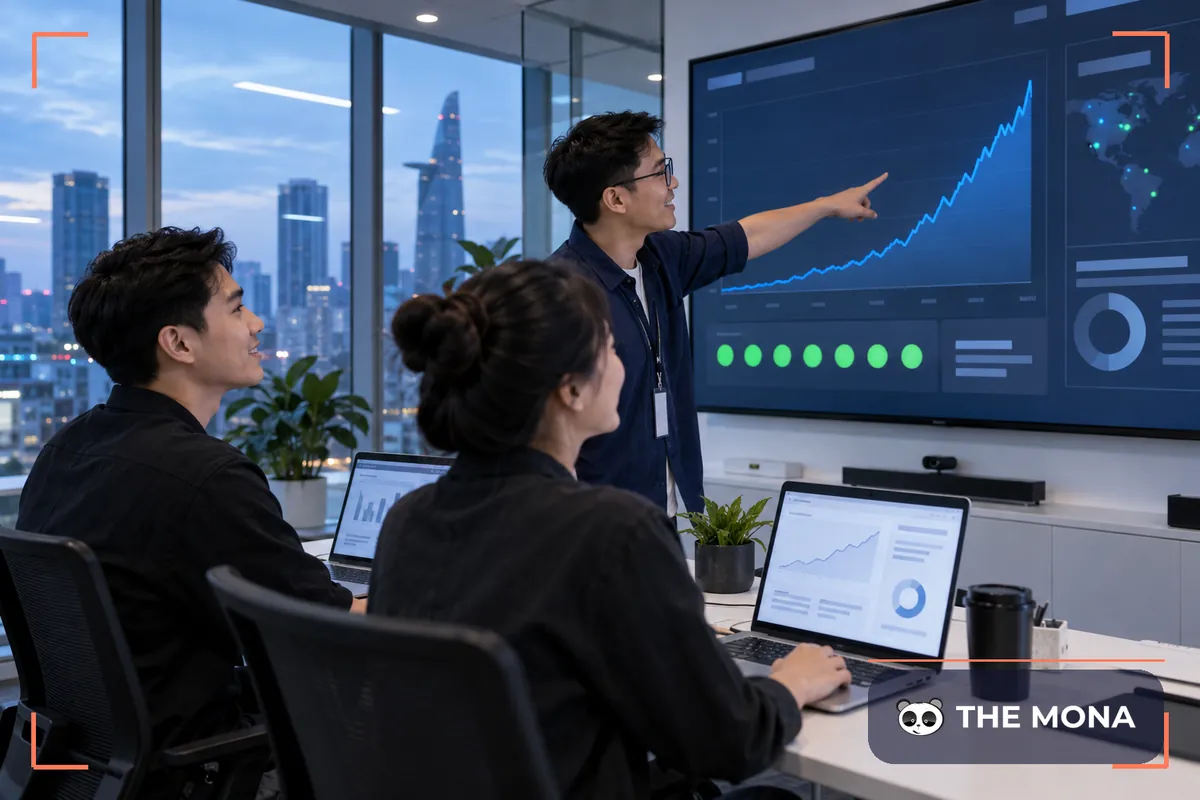Đội vận hành theo dõi lượng khách tăng vọt trên website trong một đợt sale lớn