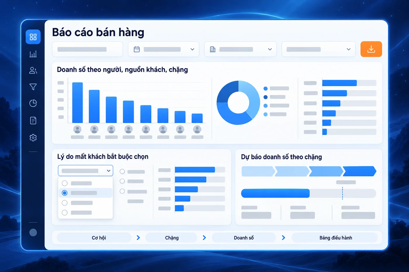 Màn hình minh hoạ: Báo cáo bán hàng