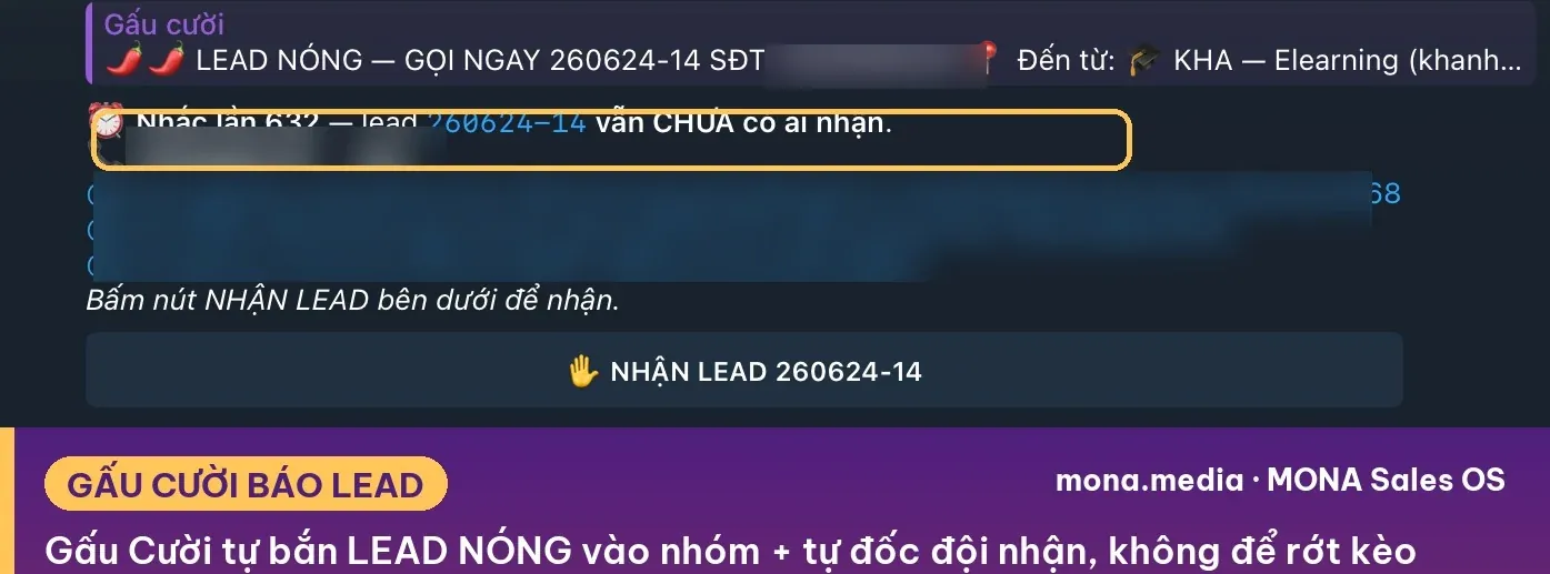 Gấu Cười nhắc lại yêu cầu cho tới khi có người nhận