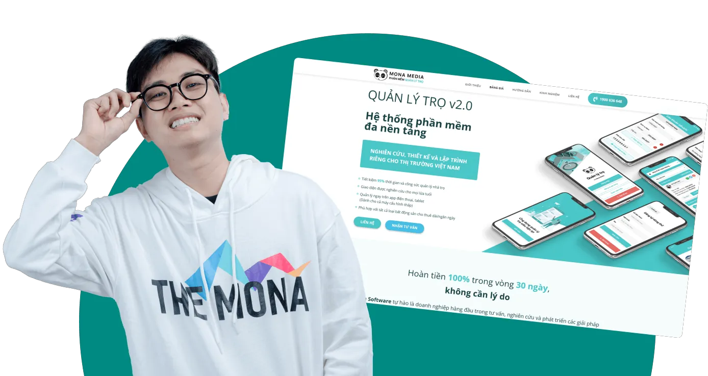 Hệ thống phần mềm quản lý chuỗi nhà trọ của MONA trên web và app