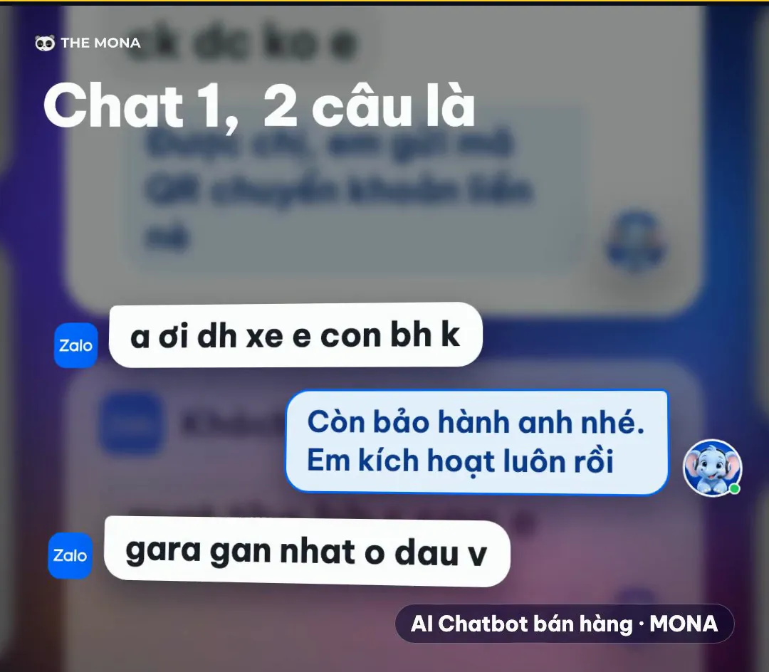 Khách nhắn viết tắt không dấu hỏi đồng hồ xe còn bảo hành không, trợ lý AI trả lời còn bảo hành và đã kích hoạt