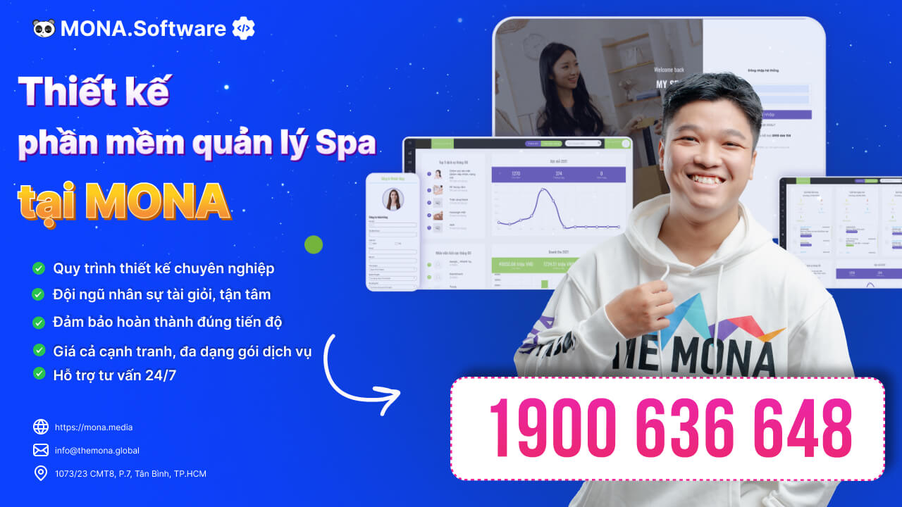 Thiết kế phần mềm quản lý spa tại MONA