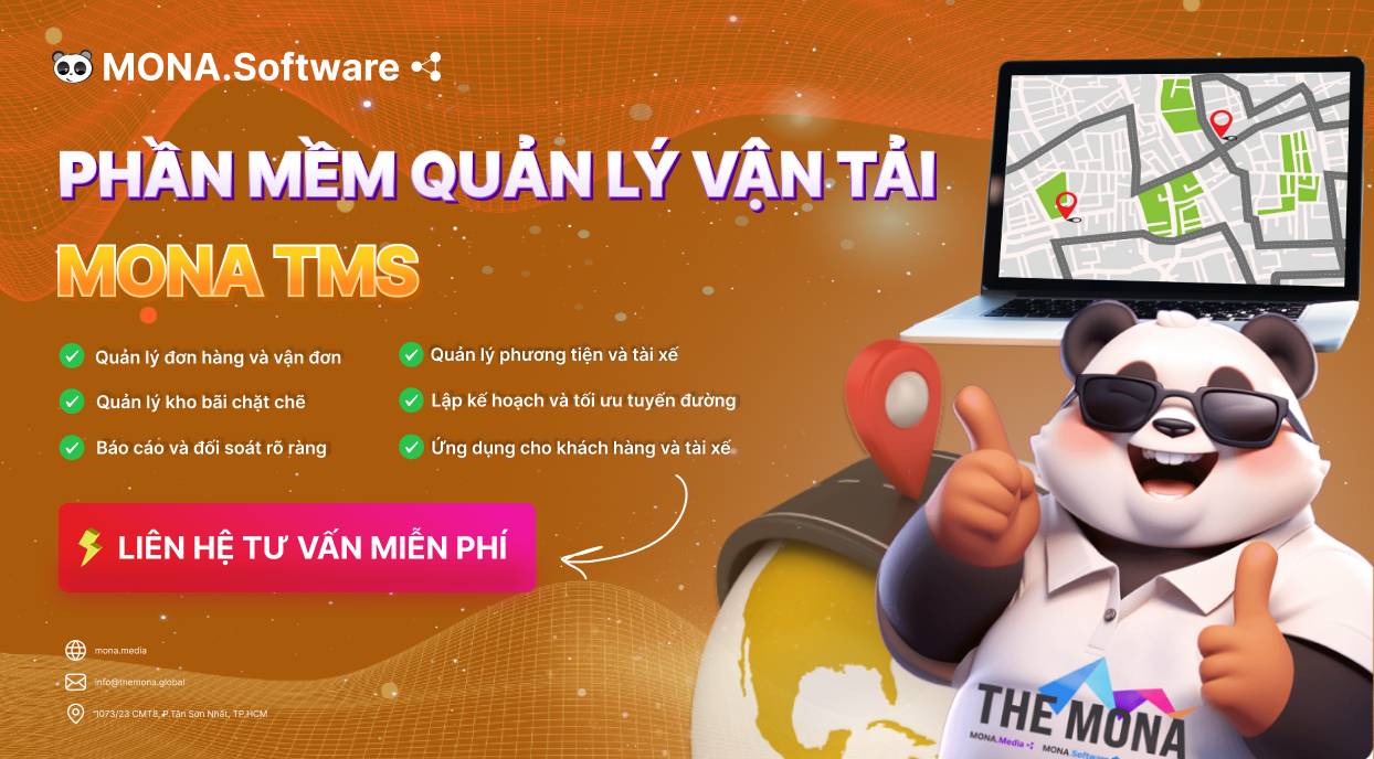 MONA TMS - Phần mềm theo dõi và truy vấn vận tải thông minh