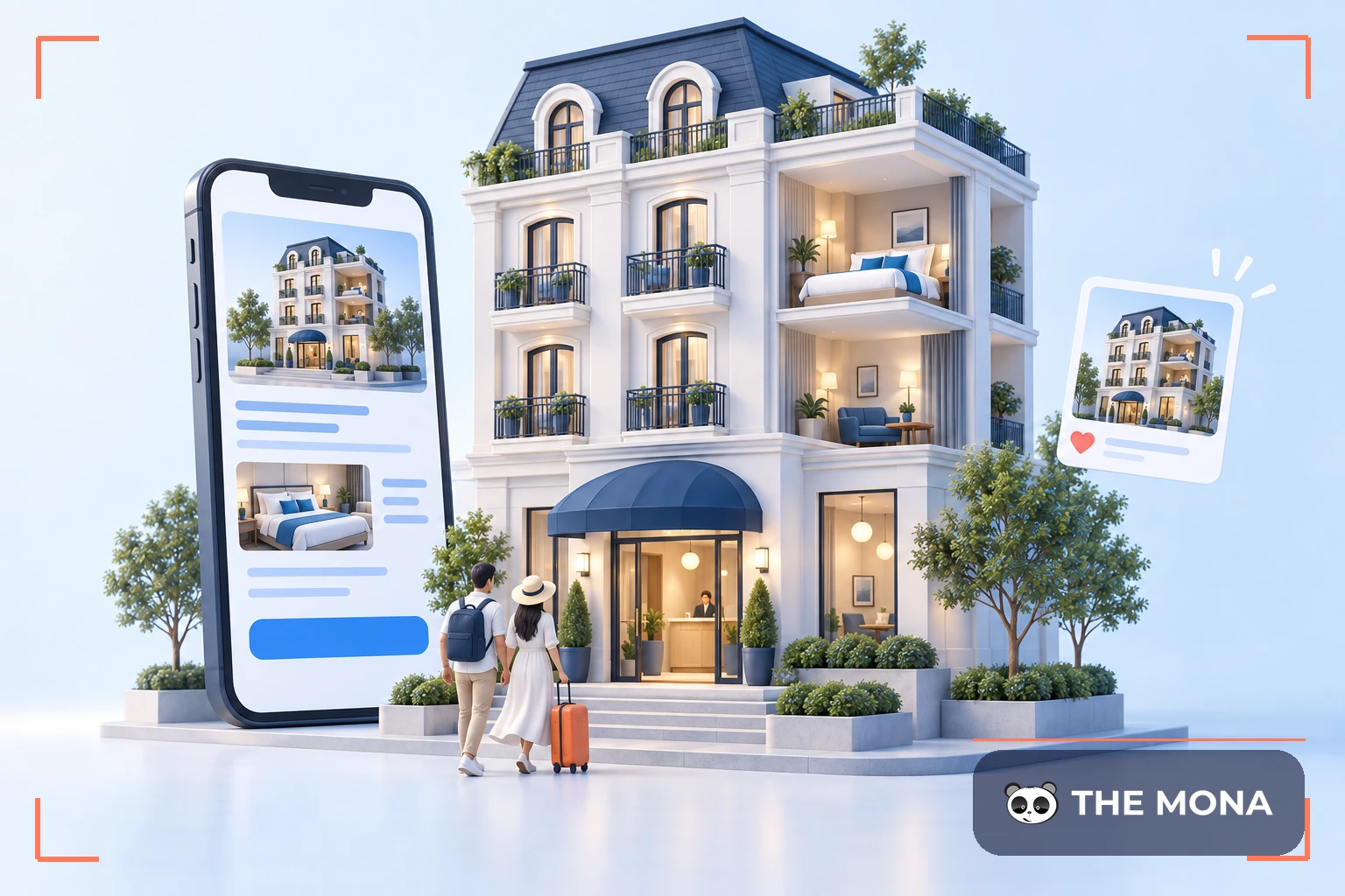 Khách sạn thu hút du khách qua quảng bá số và đặt phòng trên điện thoại