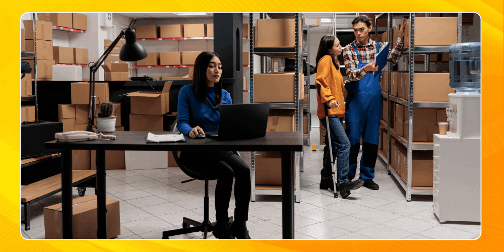 Lấy hàng tại kho để chuẩn bị cho các bước tiếp theo trong quy trình quản lý đơn hàng​