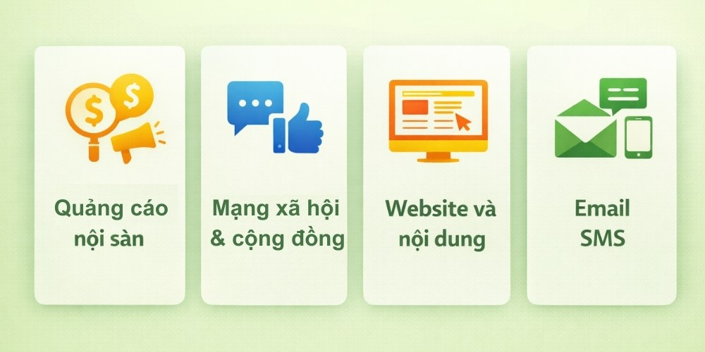 Đẩy mạnh tiếp thị khi bán hàng trên sàn thương mại điện tử