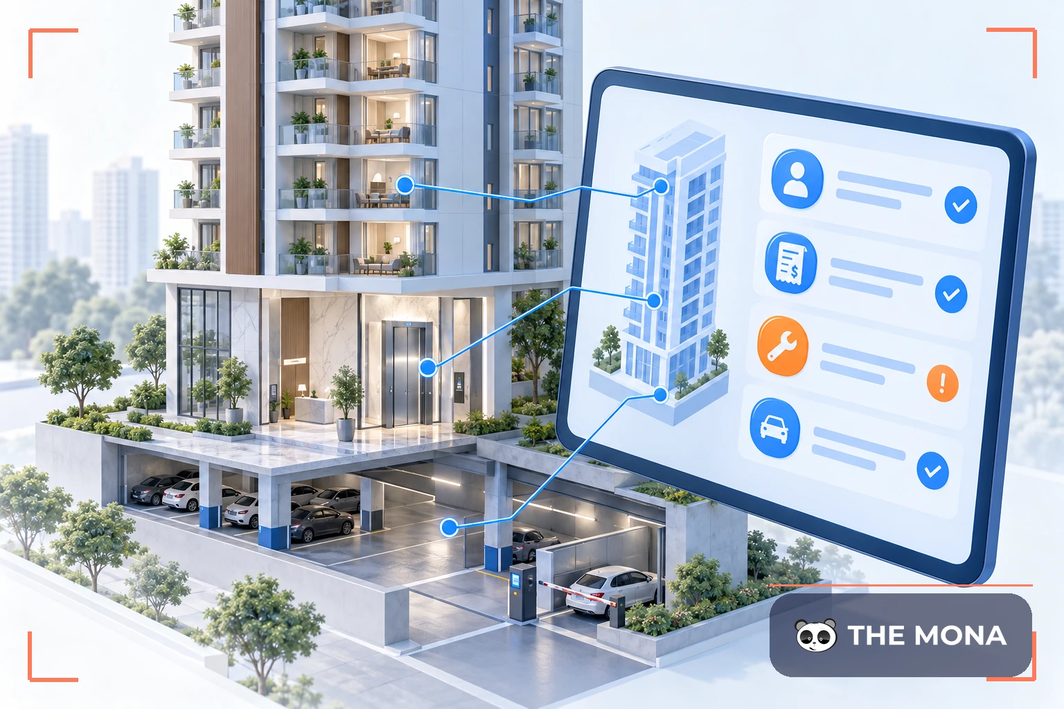 Tòa chung cư kết nối phần mềm quản lý cư dân, bảo trì và bãi xe