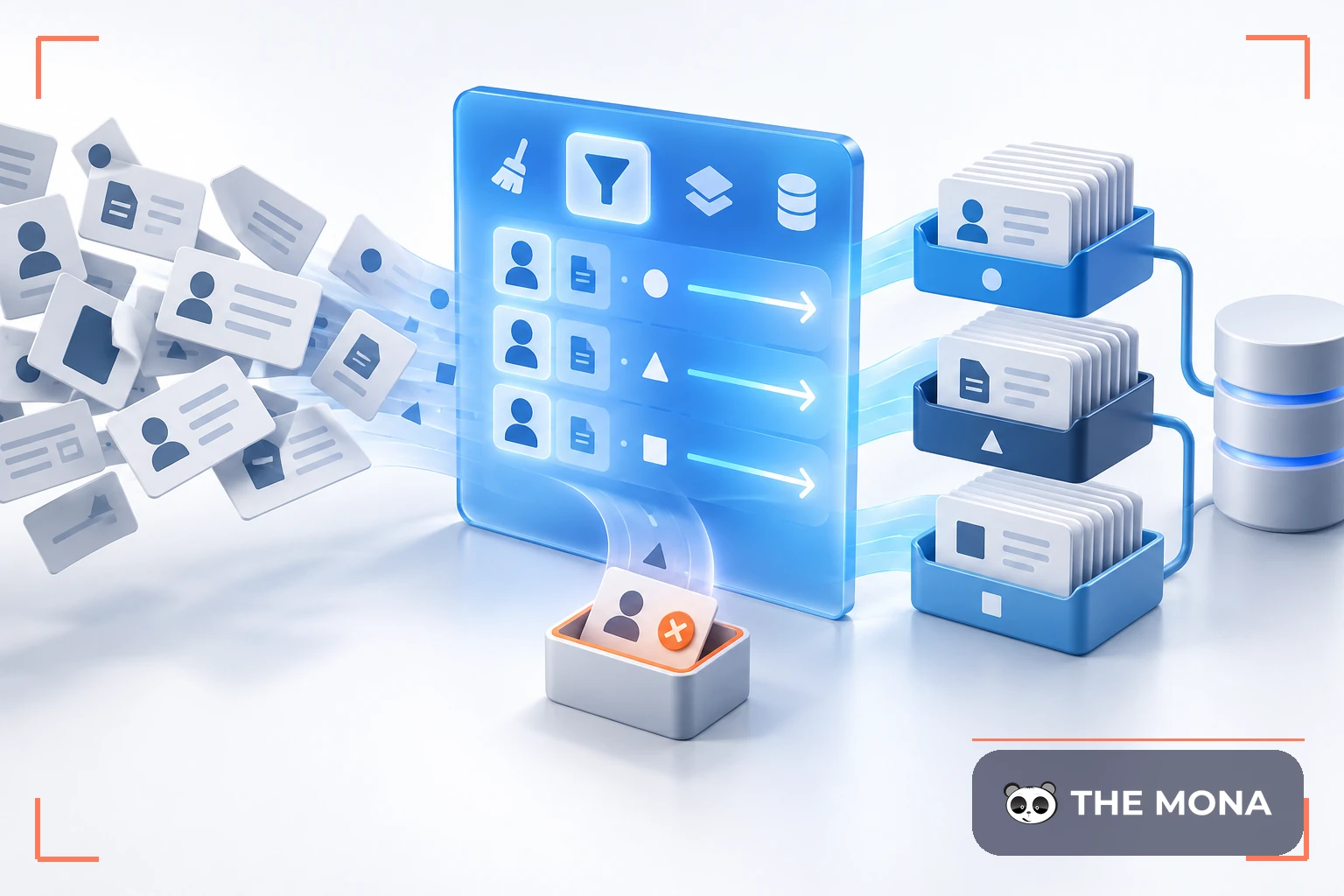 Hệ thống lọc dữ liệu thô, phân loại hồ sơ và lưu trữ có tổ chức