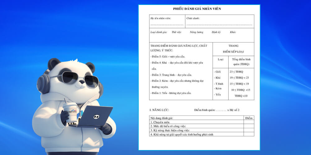 Mẫu tự đánh giá của nhân viên