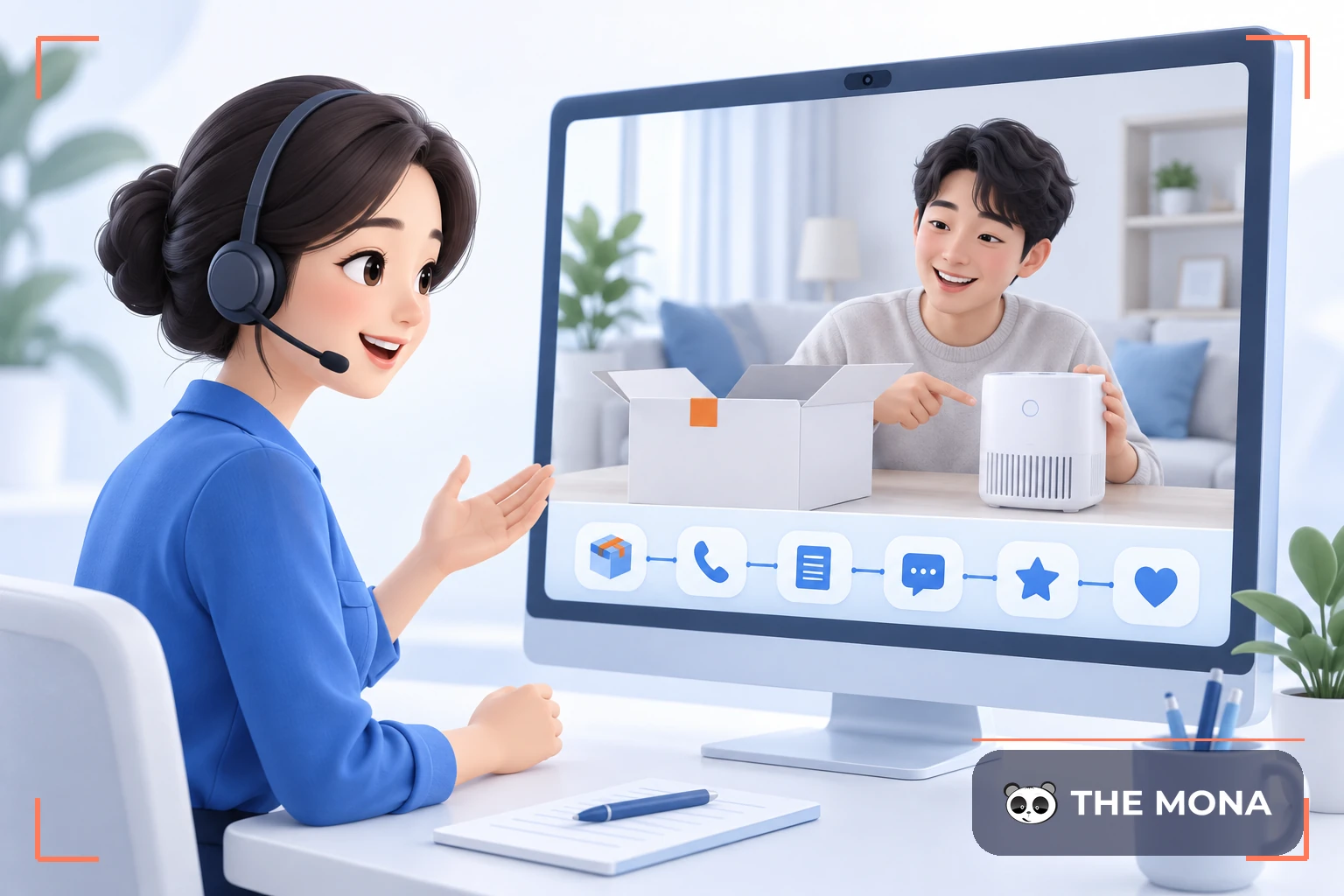 Nhân viên gọi video hỗ trợ khách hàng sử dụng sản phẩm sau mua hàng