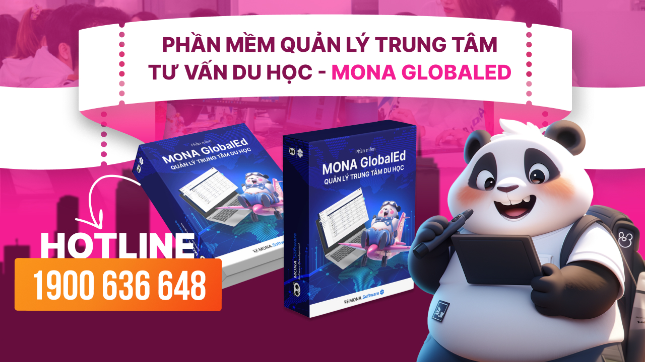Phần mềm quản lý trung tâm du học online MONA Globaled