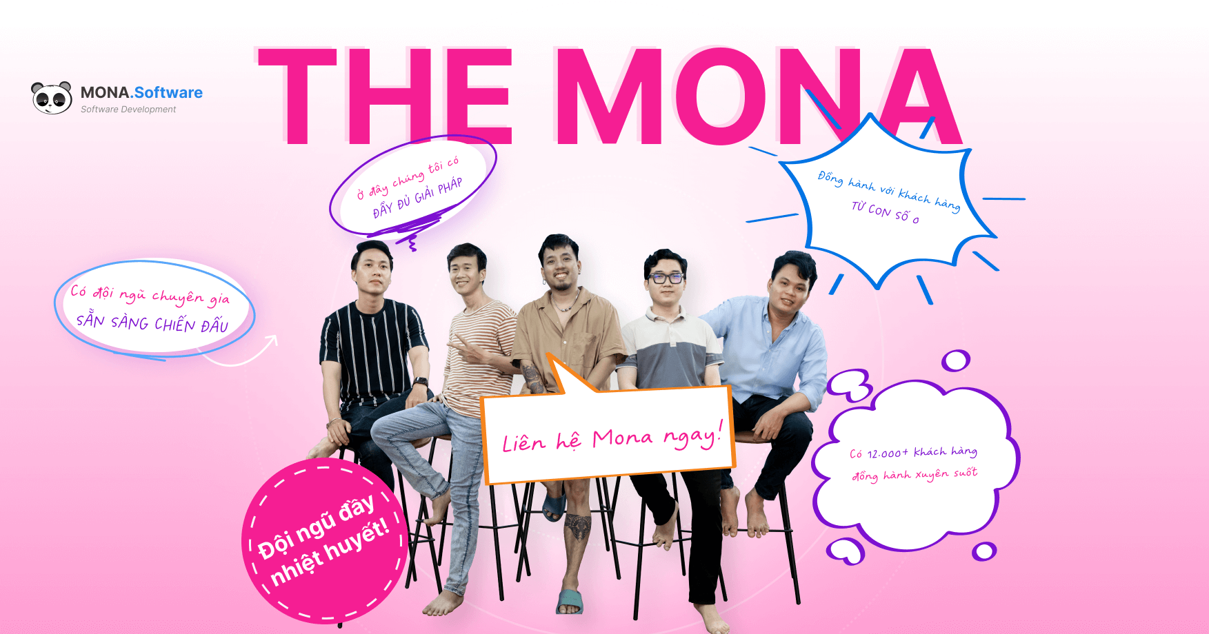 Chúng tôi là The Mona: Mona Media. Mona Host, Mona Software