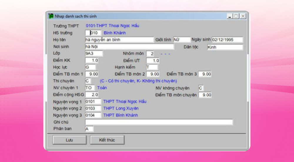 Phần mềm quản lý điểm online FSE