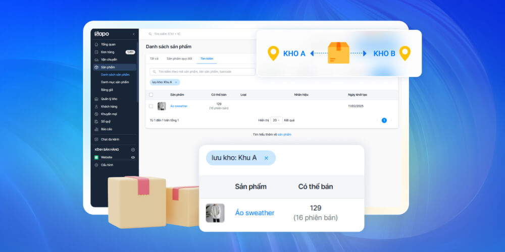 Phần mềm quản lý kho hàng Sapo POS