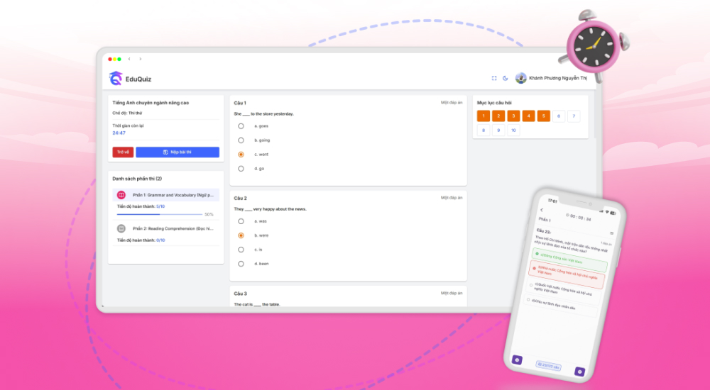 Phần mềm quản lý thi trắc nghiệm ED Quiz