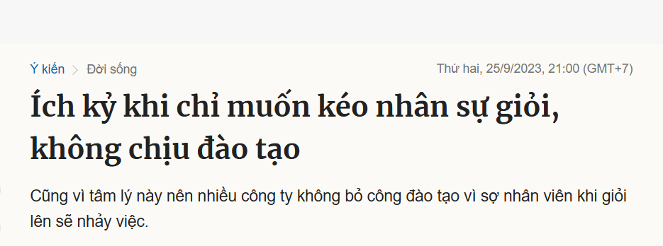 Nhiều doanh nghiệp có tư duy sai lầm về đào tạo nhân sự