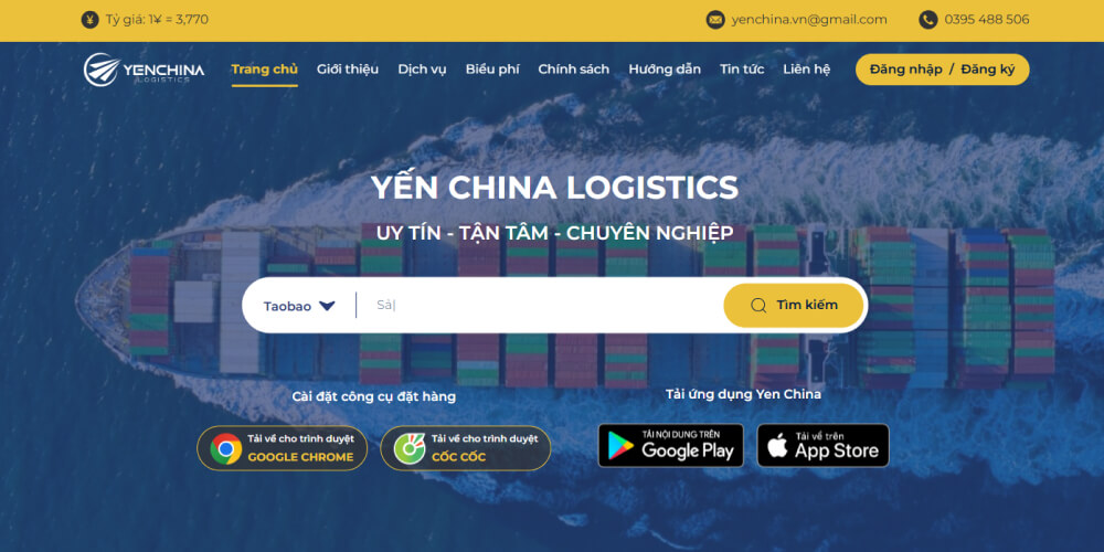 Phần mềm mua hàng Trung Quốc Yến China Logistics