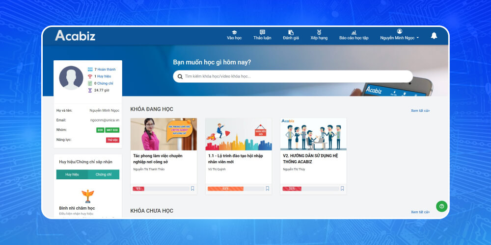 Hệ thống LMS Acabiz
