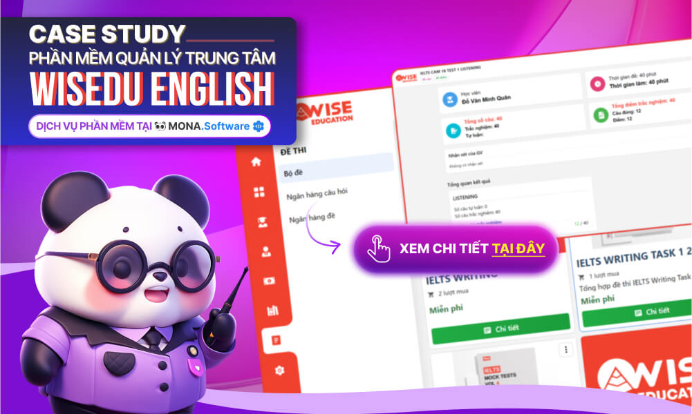 Dự án phần mềm trung tâm Anh ngữ Wisedu