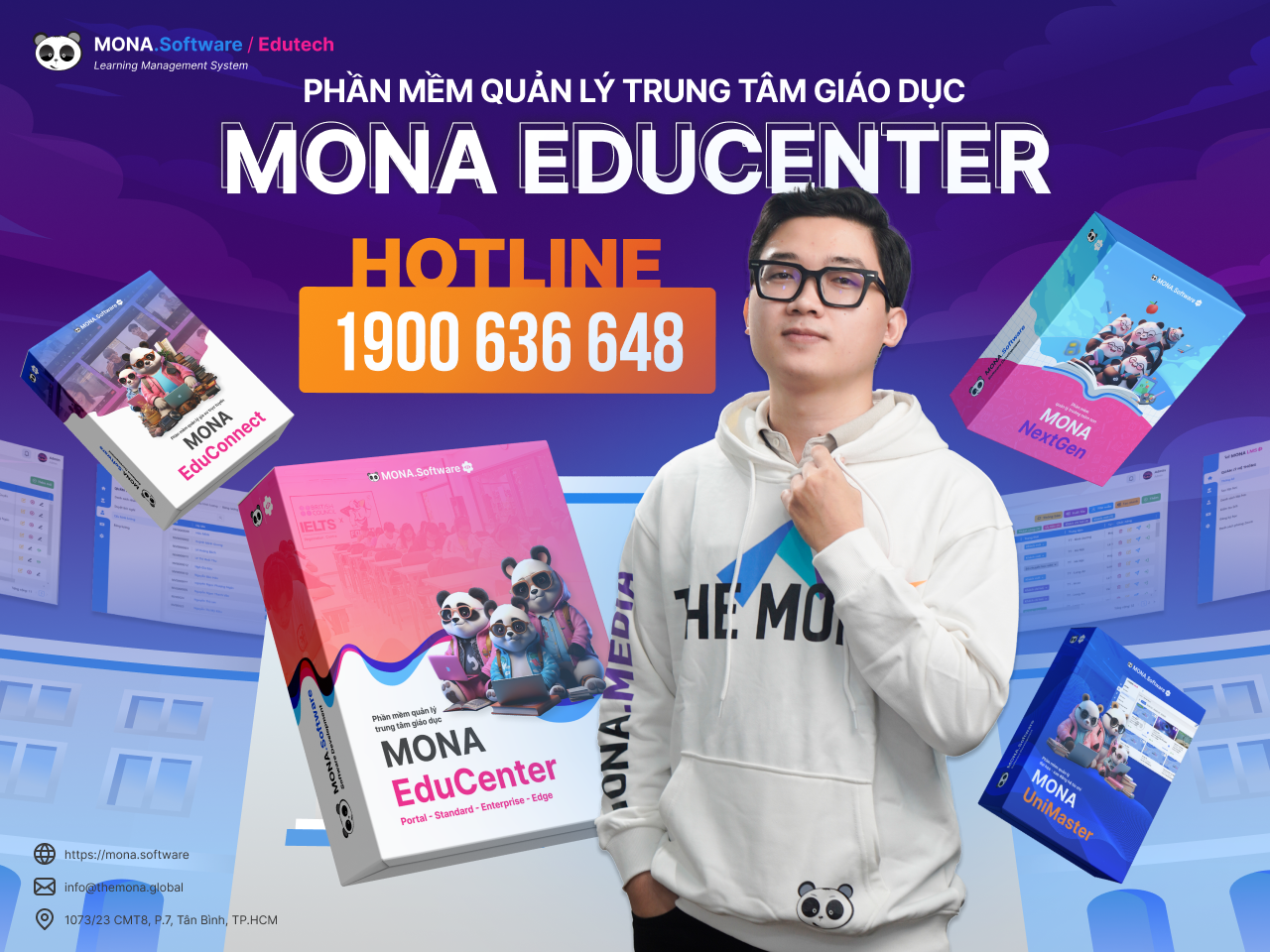 Phần mềm quản lý giáo dục cho trung tâm trường học MONA EduCenter