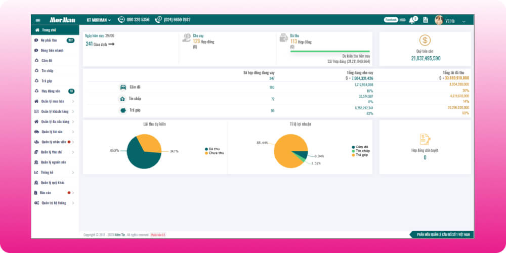Ứng dụng quản lý cầm đồ Morman.vn
