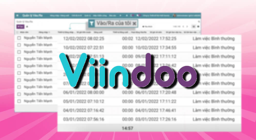 App điểm danh bằng QR code Viindoo Attendance