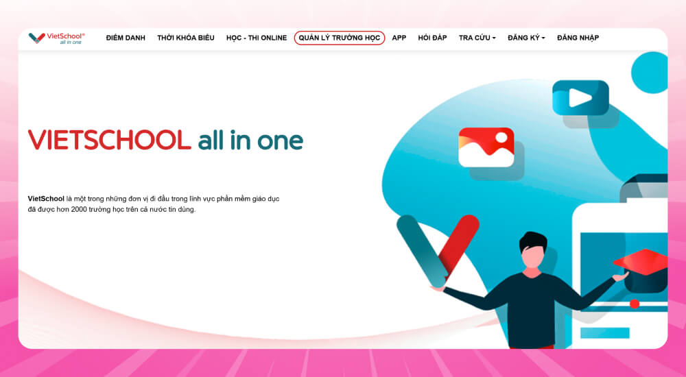 Ứng dụng quản lý điểm danh VietSchool