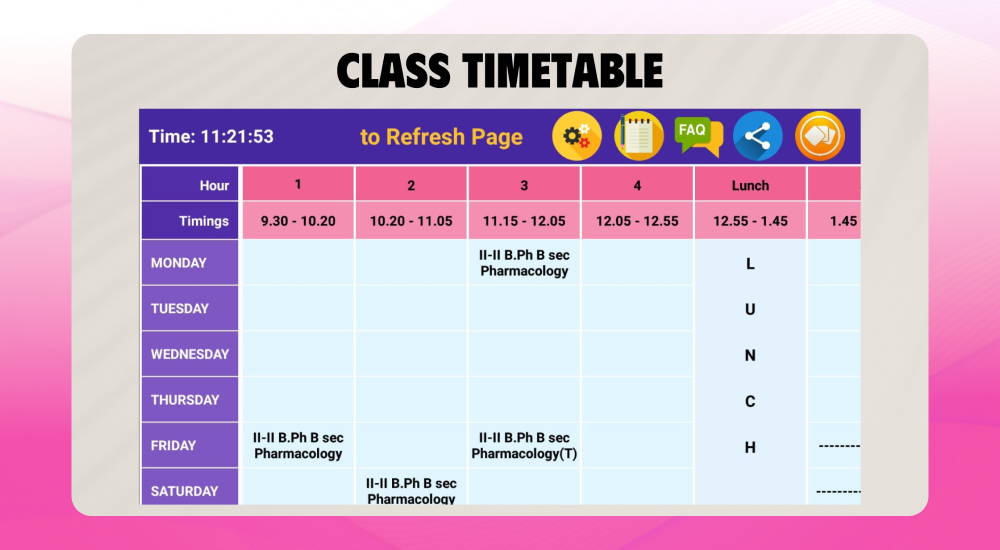 Phần mềm quản lý thời khóa biểu Class Timetable
