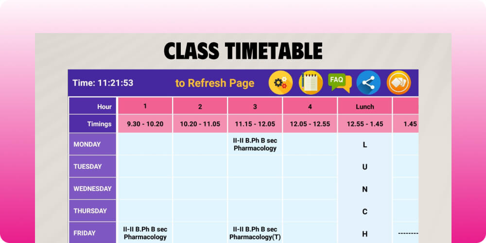 App thời khóa biểu Class Timetable