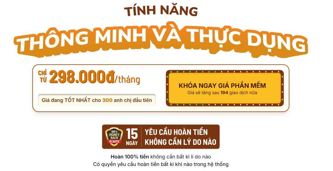Chi phí phần mềm NHAHANG.AI