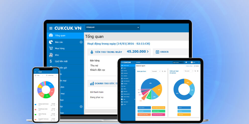 Phần mềm quản lý quán trà sữa CukCuk