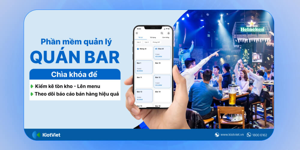 Ứng dụng quản lý quán bar KiotViet