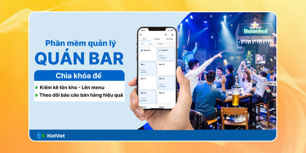 Phần mềm quản lý quán bar Kiotviet