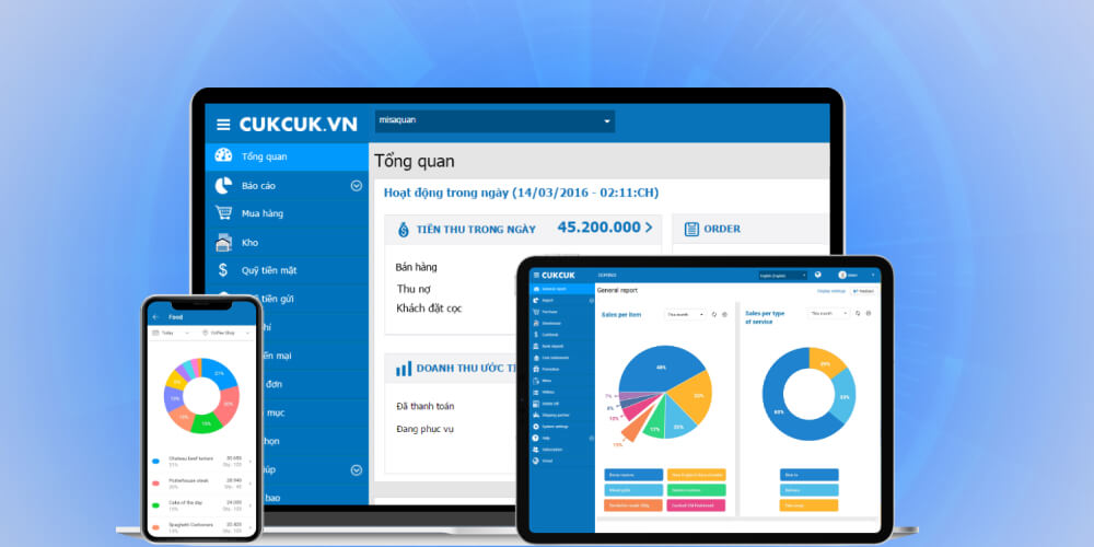 Phần mềm quản lý cafe CukCuk