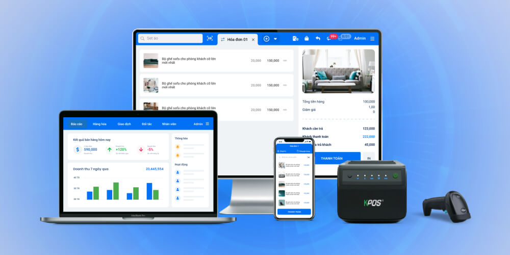 Phần mềm quản lý bán hàng nội thất KiotViet