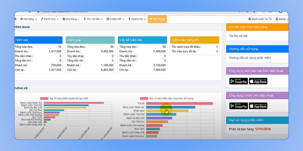 Phần mềm bán tạp hóa Dân Trí Soft