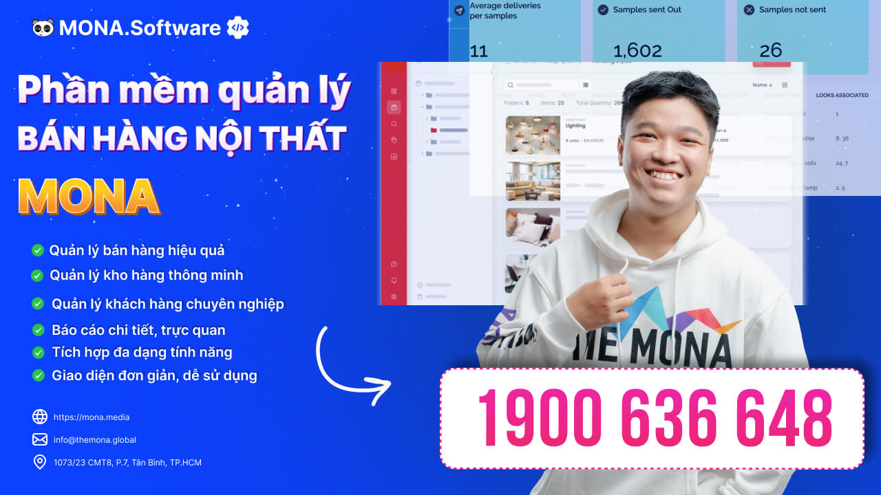 Phần mềm quản lý bán hàng nội thất MONA