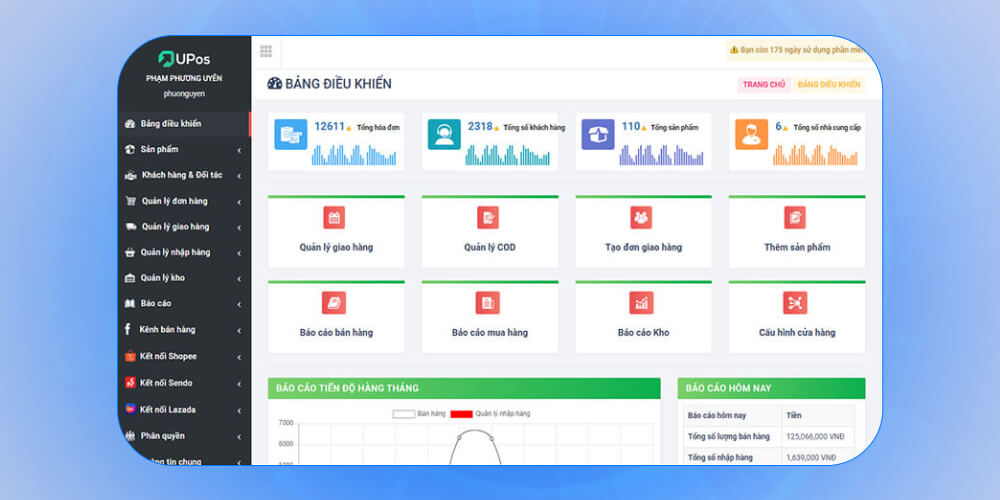 App quản lý bán hàng mỹ phẩm UPOS