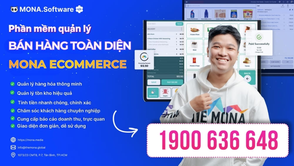 Trải nghiệm phần mềm quản lý bán hàng MONA Ecommerce ngay
