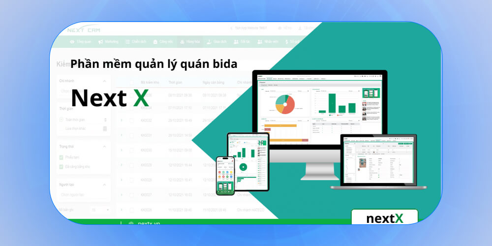 Phần mềm quản lý tính tiền bida NextX