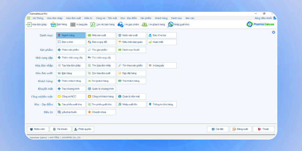 Phần mềm quản lý phòng khám Pharma Deluxe