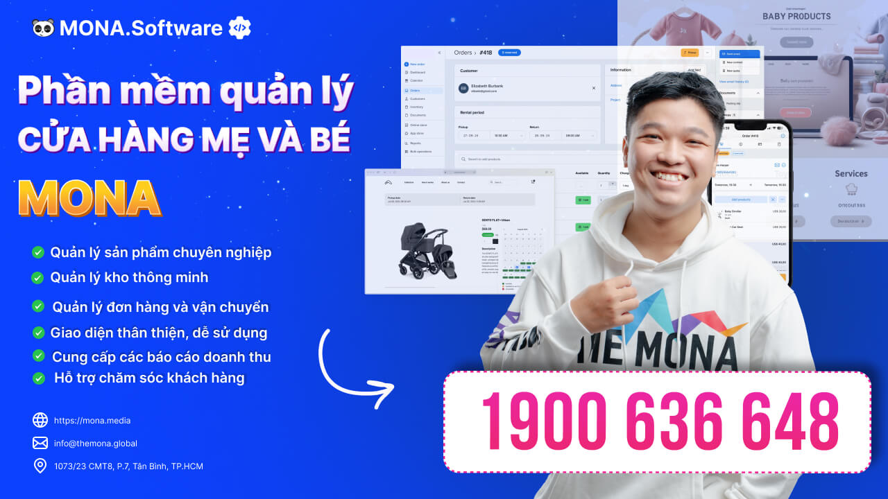 Phần mềm quản lý cửa hàng mẹ và bé MONA