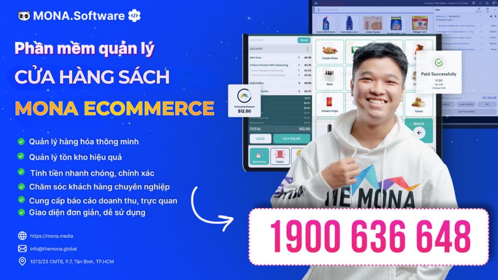 Phần mềm quản lý nhà sách MONA Ecommerce