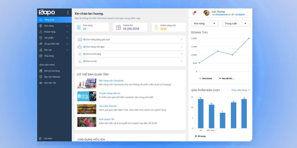 Phần mềm cửa hàng sách Sapo POS