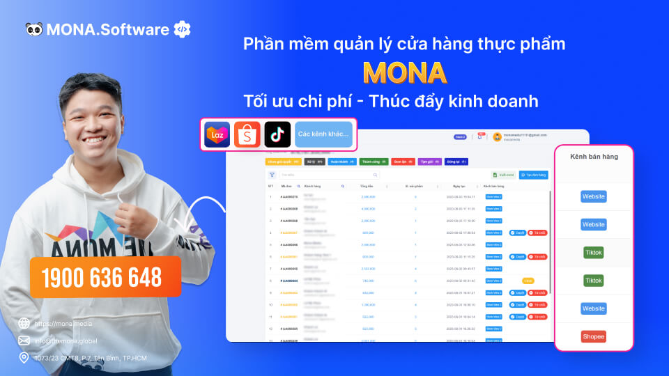 Phần mềm quản lý cửa hàng thực phẩm, nông sản